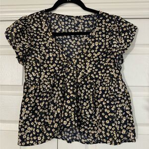 Babydoll crop top from SHEIN 
In good condition